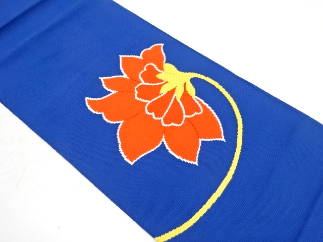 唐花模様織り出し名古屋帯